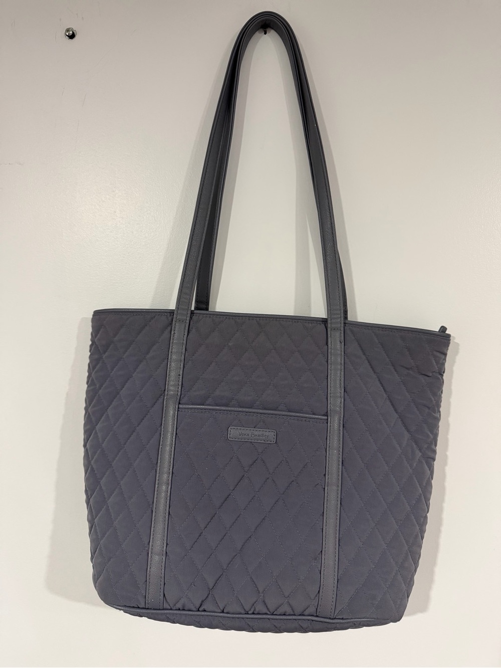Vera Bradley Quilted Tote in Charcoal Gray